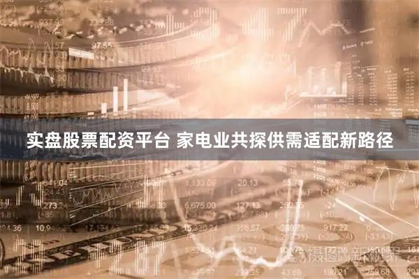 实盘股票配资平台 家电业共探供需适配新路径